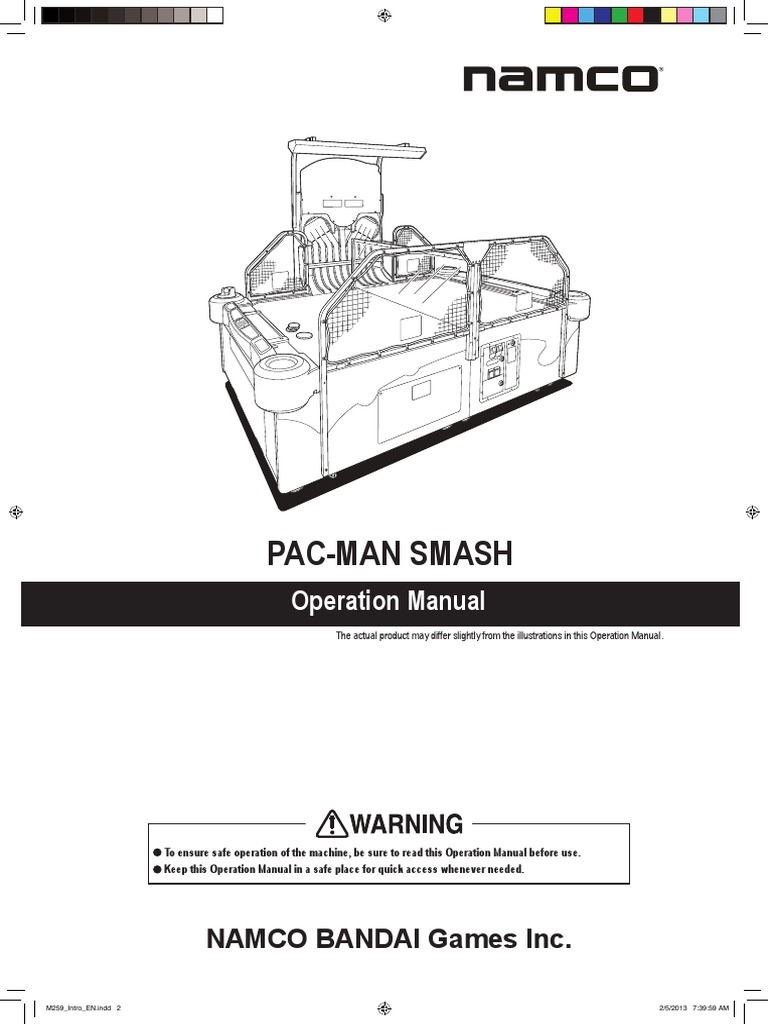 Pac Man Smash Air Hockey Arcade Game Service Manual Namco Games | PDF ...