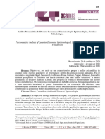 Luizapacheco, Análise Psicanalítica Do Discurso Lacaniana Fundamentação Epistemológica, Teórica e Metodológica