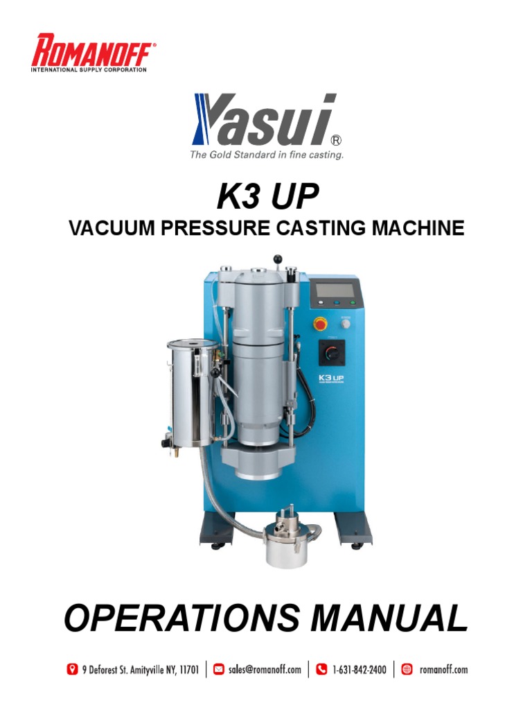 Yasui Vpc K3up Operations Manual Pdf