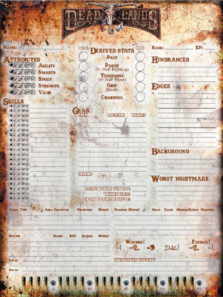 Fillable Character Sheet | PDF