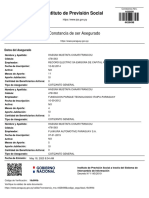 Instituto de Previsión Social: Constancia de Ser Asegurado