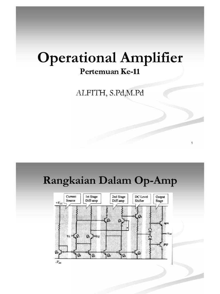 Pertemuan 11 Op Amp Operational Amplifier PDF