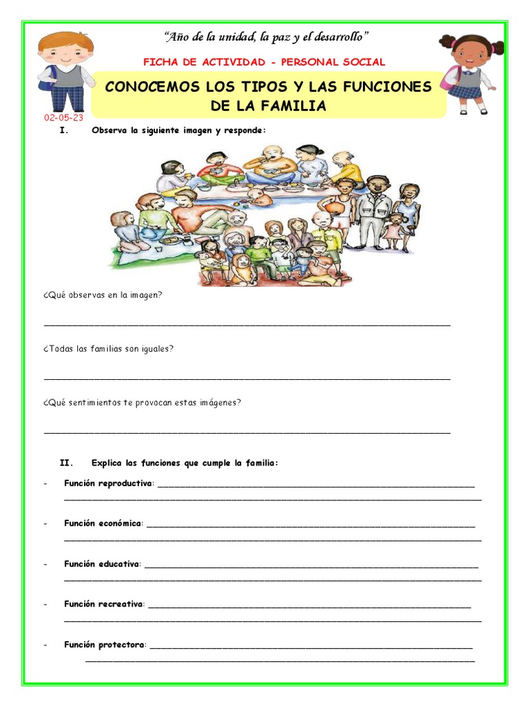 Dia 02 Ficha de Trabajo - Personal Social | PDF | Familia | Monoparental