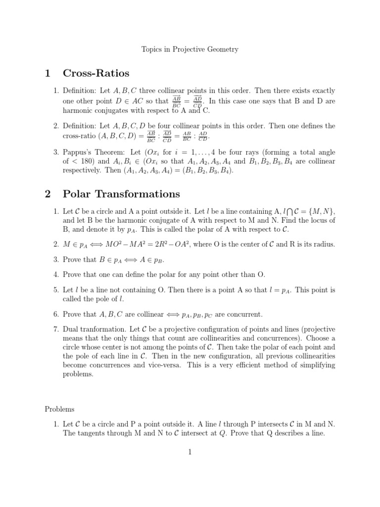 Key Concepts in Projective Geometry | PDF | Elementary Geometry | Geometry