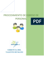 Procedimiento de Egreso de Personal