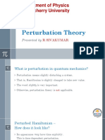 Department of Physics Pondicherry University: Perturbation Theory