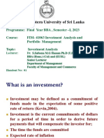 Investment Analysis