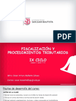 Fiscalización y Procedimientos Tributarios Semana 13, Sesion 25 y 26