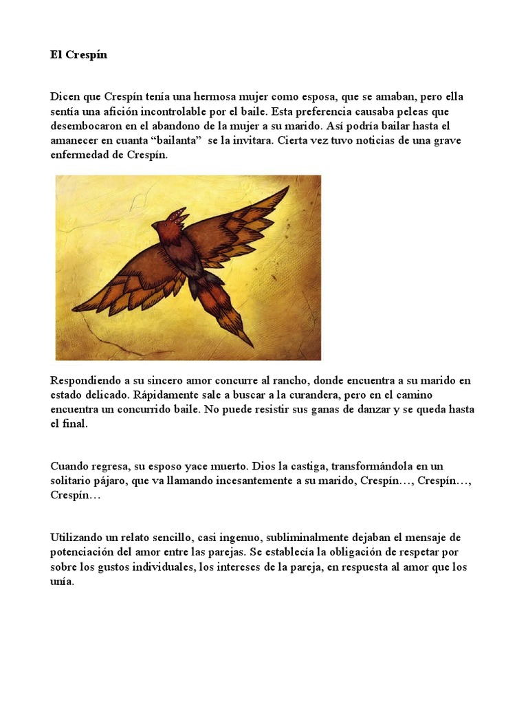 Leyenda del Crespín: Amor y Pérdida | PDF