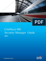 CitiDirect BE SM Guide