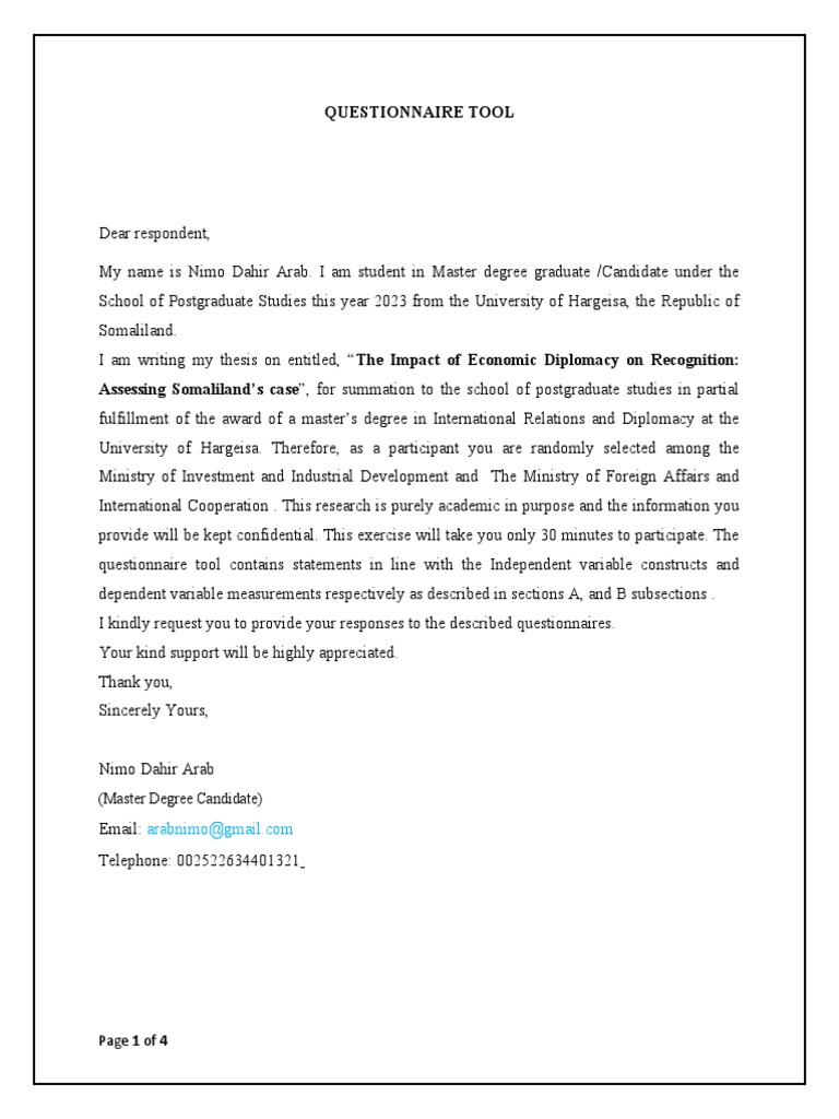 Questionnaire Edited PDF Academic Degree Questionnaire