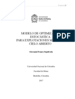 Modelo de Optimización Estocástica para Explotaciones Mineras A Cielo Abierto