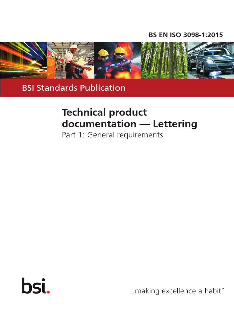 Technical Product Documentation - Lettering - BS en ISO 03098-1-2015 ...