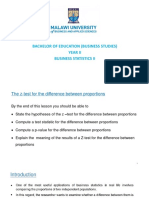 Business Statistics II - Z-Test For Difference Between Proportions - 2022 - 2
