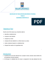 Business Statistics II Statistical Test 2022 2