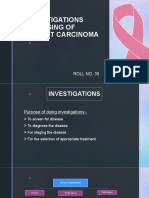 Investigations & Staging of Breast Carcinoma Gowsik