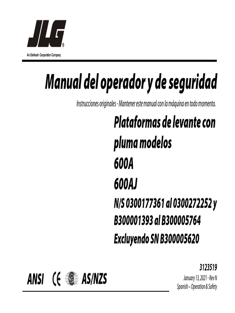 Manual Operador 600A | PDF