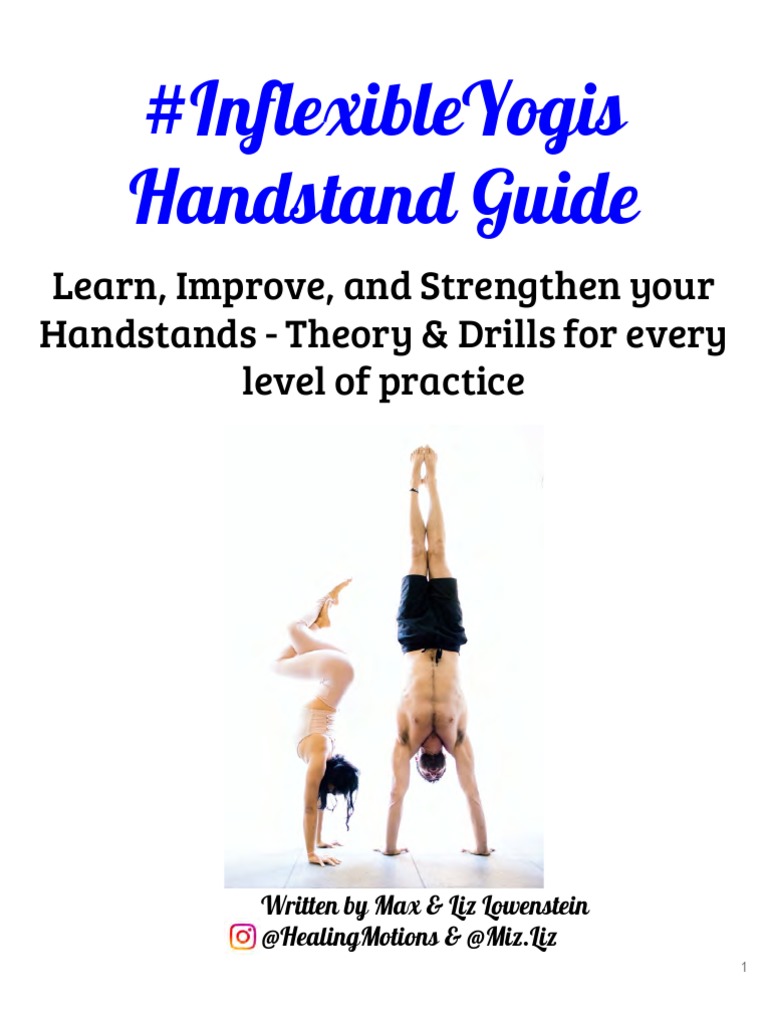 InflexibleYogis Handstand Guide | PDF | Anatomical Terms Of Motion | Pelvis