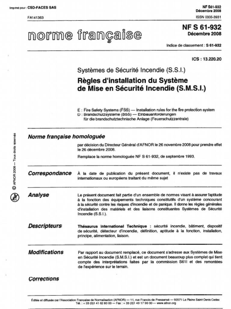 NF S 61-932-Décembre 2008 | PDF