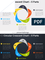 Circular Crescent Diagram 5parts PGo