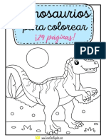 Cuaderno para Colorear de Dinosaurios PDF