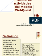 Diseño de Actividades A Través Del Modelo WebQuest