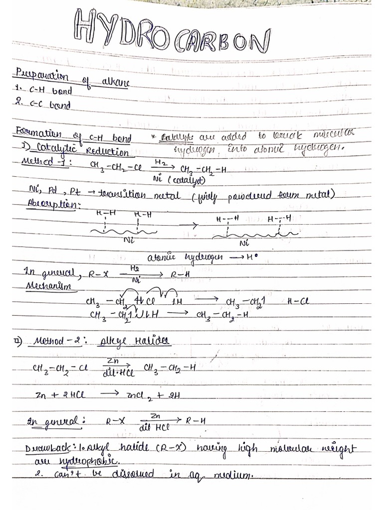 Hydrocarbons Notes | PDF