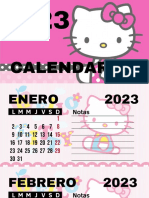 Calendario Mensual Hello Kitty