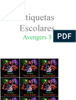 Etiquetas Escolares Avengers 3