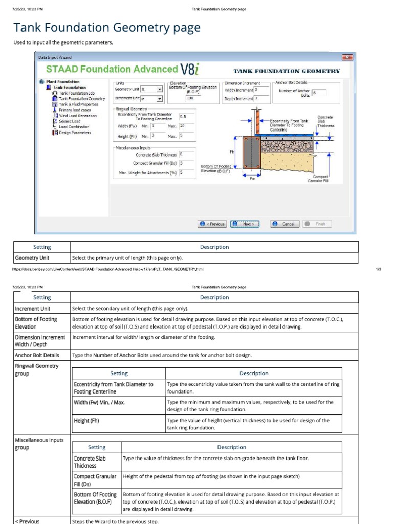 Tank Foundation Stability Check | PDF
