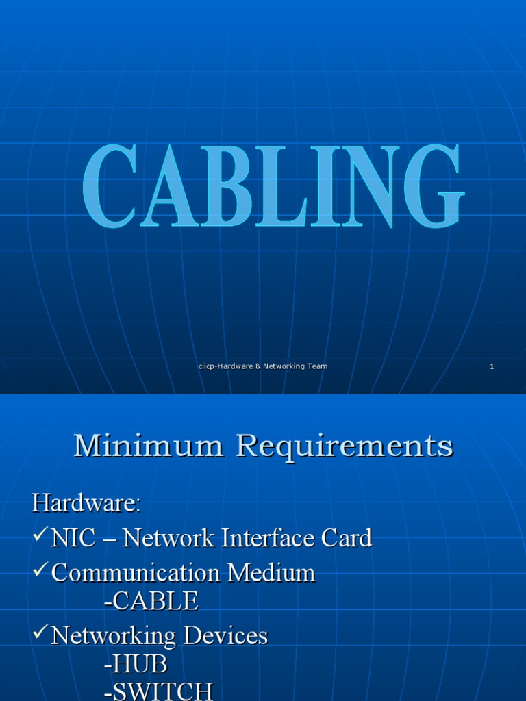 Cabling PDF Network Interface Controller Network Topology