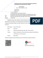 Nota Dinas: Kementerian Hukum Dan Hak Asasi Manusia Republik Indonesia Kantor Wilayah Kalimantan Timur