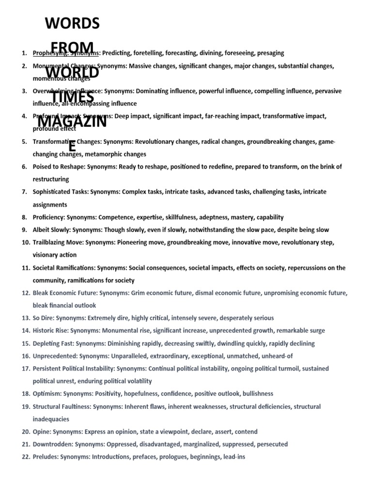 World Times Words | PDF