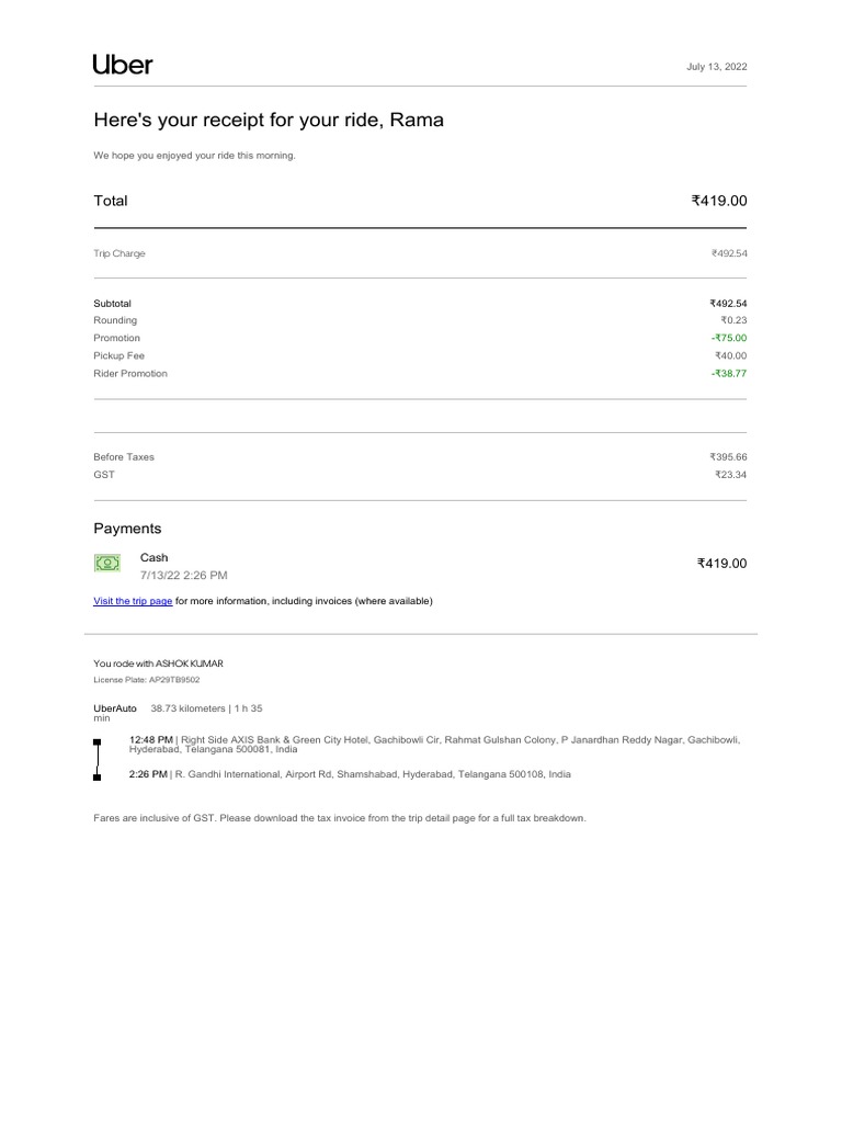 Ola Bill PDF