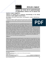 Influencia Del Tiempo de Inicio de La Quimioterapia Adyuvante en El Desenlace Clínico en El Cáncer de Mama Triple Negativo