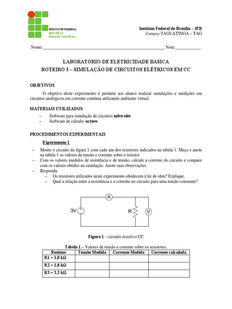 lab-3-simulacao-de-circuitos-cc-pdf-rede-el-trica-resistor