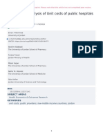 An Empirical Analysis of Unit Costs of Public Hosp