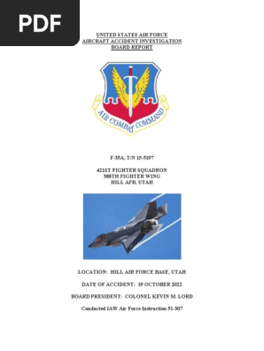 United States Air Force Aircraft Accident Investigation Board Report