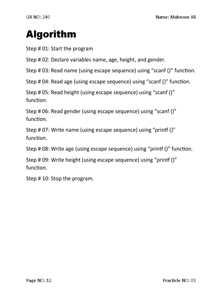 C Program for User Input Handling | PDF