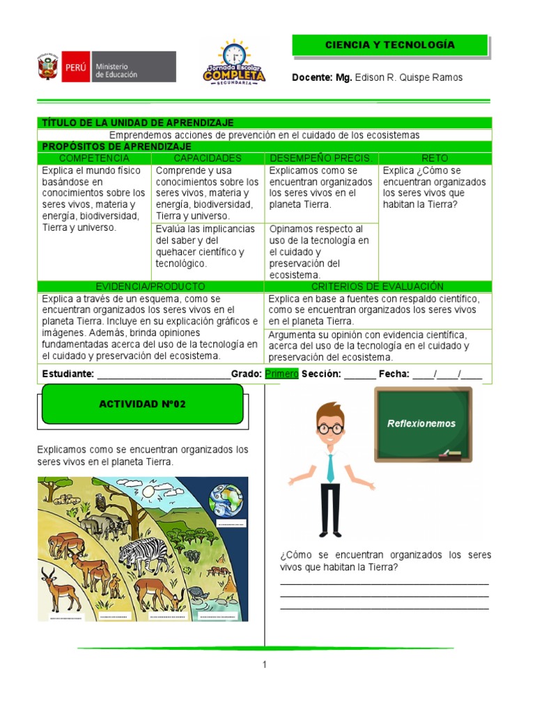 Organización de Seres Vivos en Ecosistemas | PDF