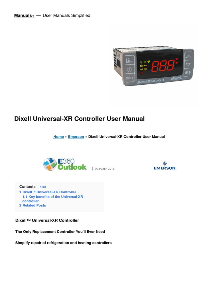 Dixell Universal XR Controller Manual Download Free PDF Power