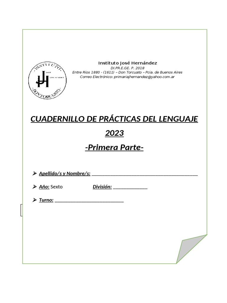 Cuadernillo de Pract. Del Lenguaje | PDF | Arte | Clásicos