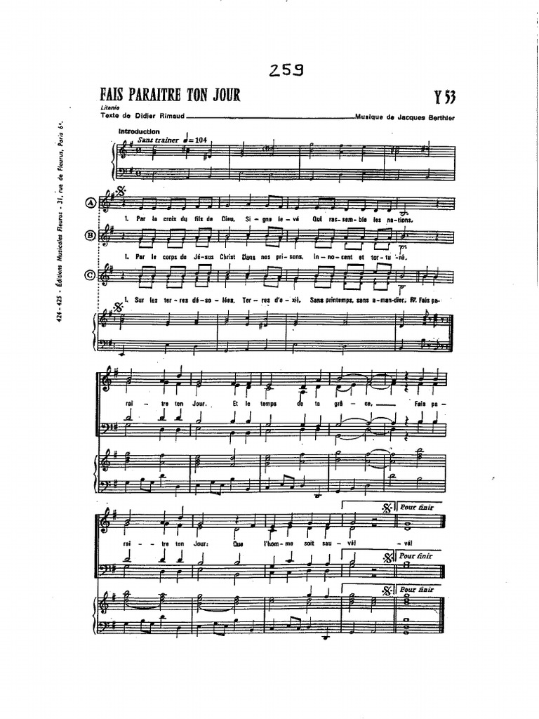 Fais Paraître Ton Jour PDF