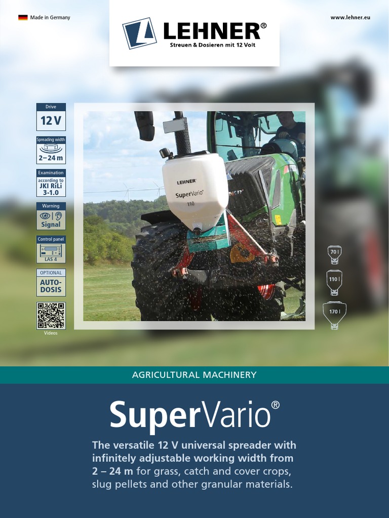 LEHNER SuperVario Brochure Engl 3 2023 | PDF | Plough | Valve