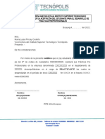 Cppp-05. - Carta de Solicitud de La Empresa Al Instituto - Prácticas - Pre Profesionales