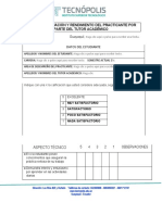 CPPP-14. - Ficha de Evaluación y Rendimiento Por Tutor Académico - Prácticas - Pre Profesionales