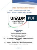 Unidad 1°. Introducción Al Derecho Del Trabajo Sesión 1° "Definición y Sujetos Del Derecho Del Trabajo"