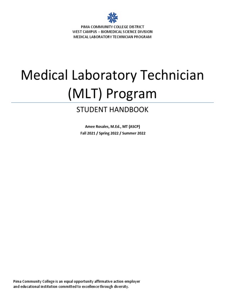 MLT Student Handbook | PDF