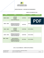 Horario de Recepción Portafolio Supletorio