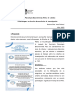 Colanzi (2023) Ficha de Cátedra. Criterios de Elección Del Diseño de Investigación.